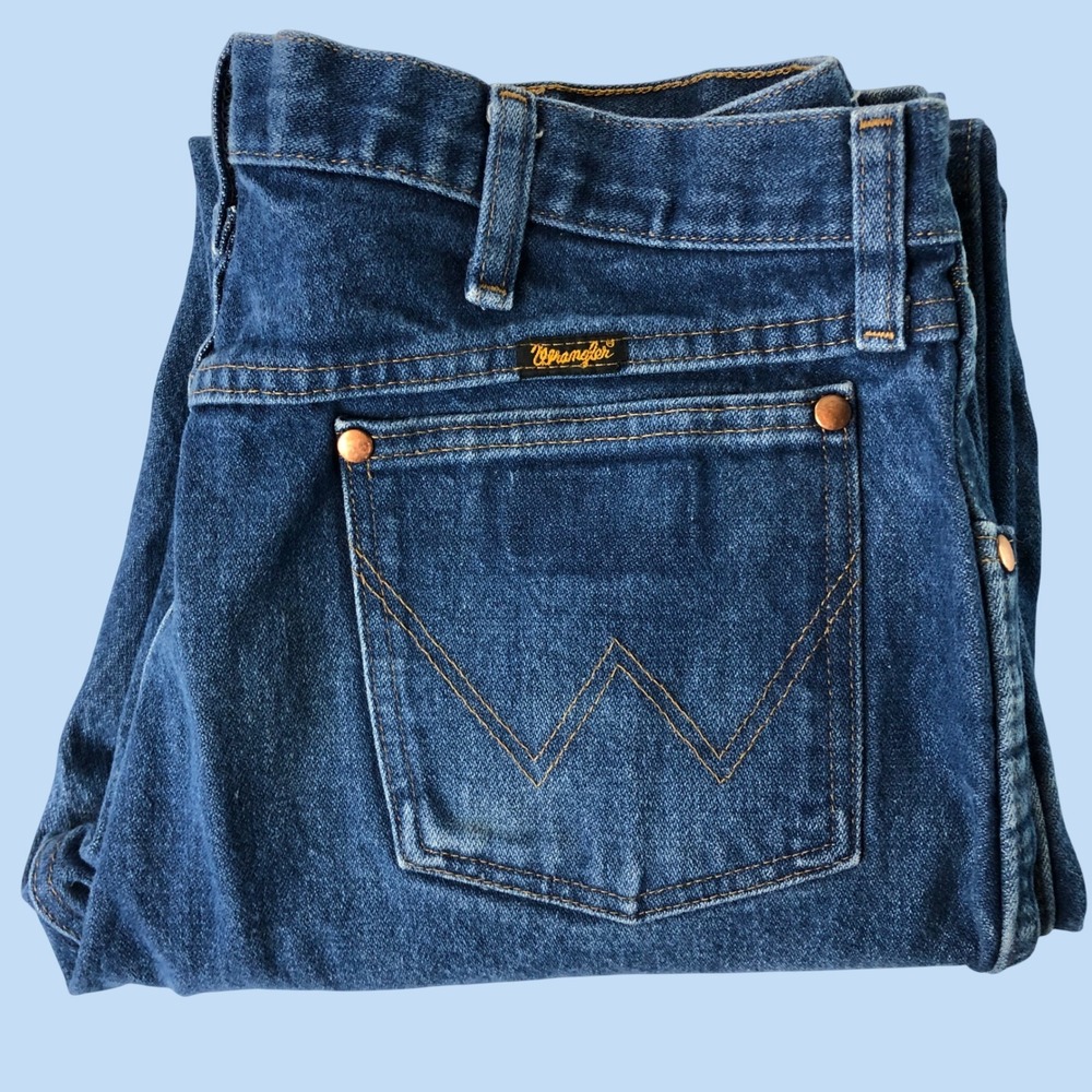 Wrangler 13MWZPW Cowboy Cut Jeans Mens 34x32 Blue Original Fit Ranch Workwear